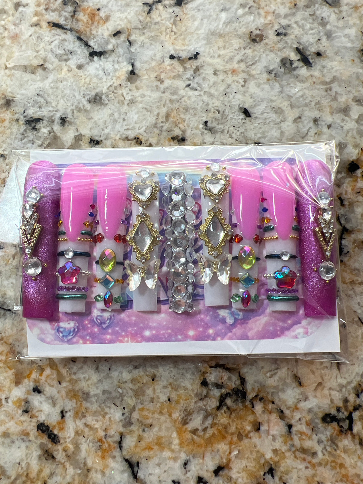 💎Vintage Bling Nails (M/L)💎