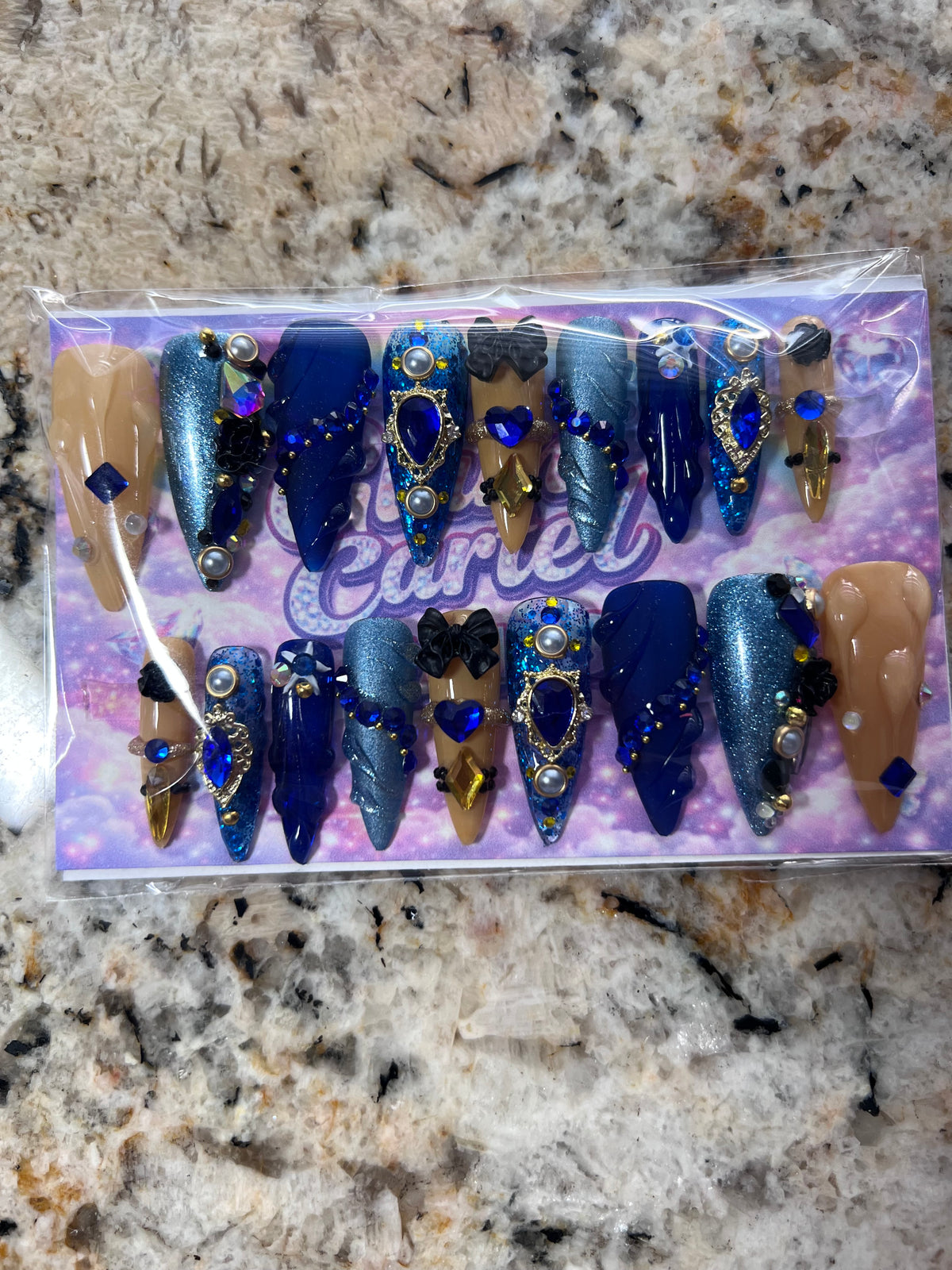 Twilight Vintage Bling Nails