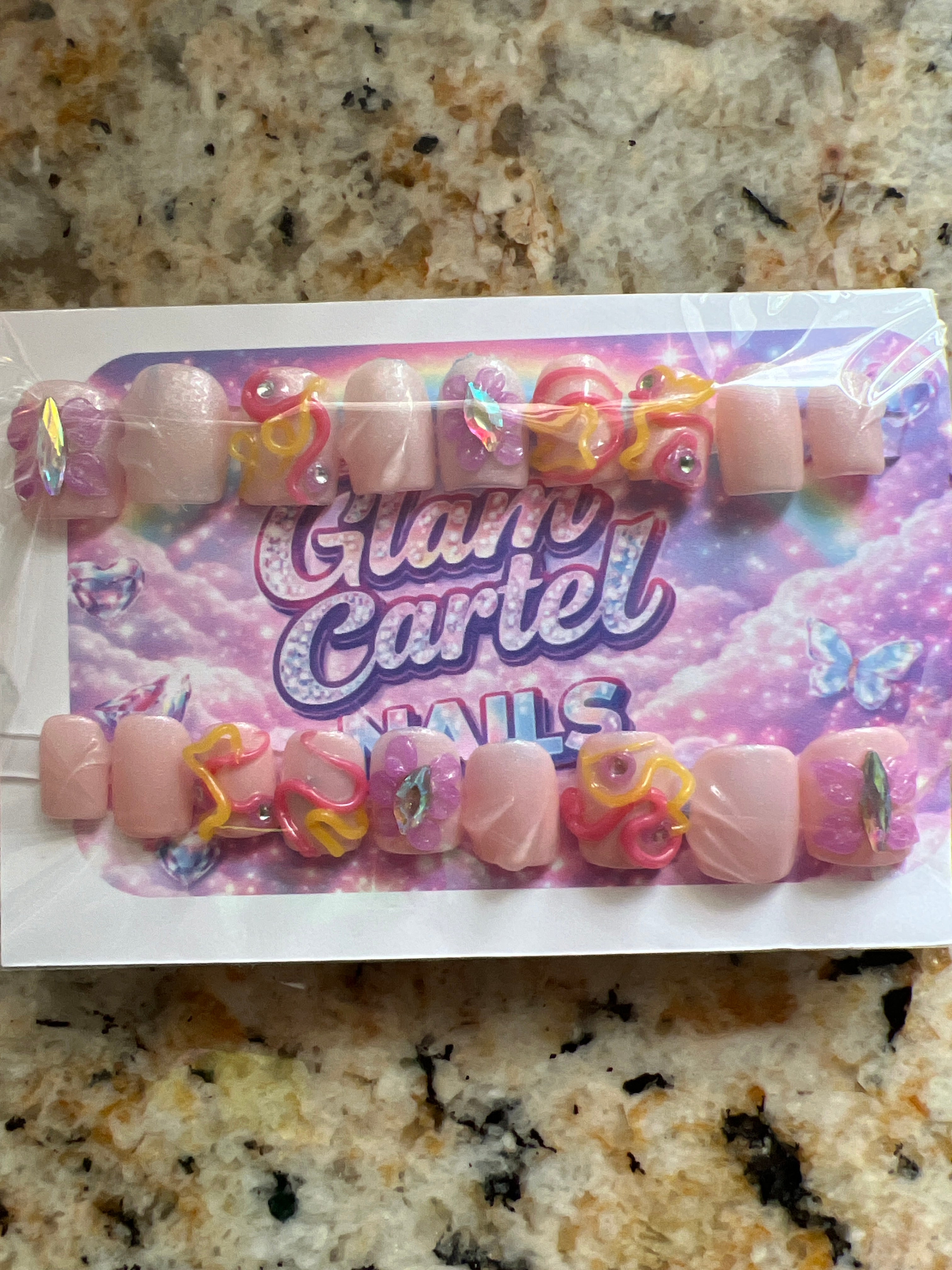 🦋3d Nails Short Butterfly🦋